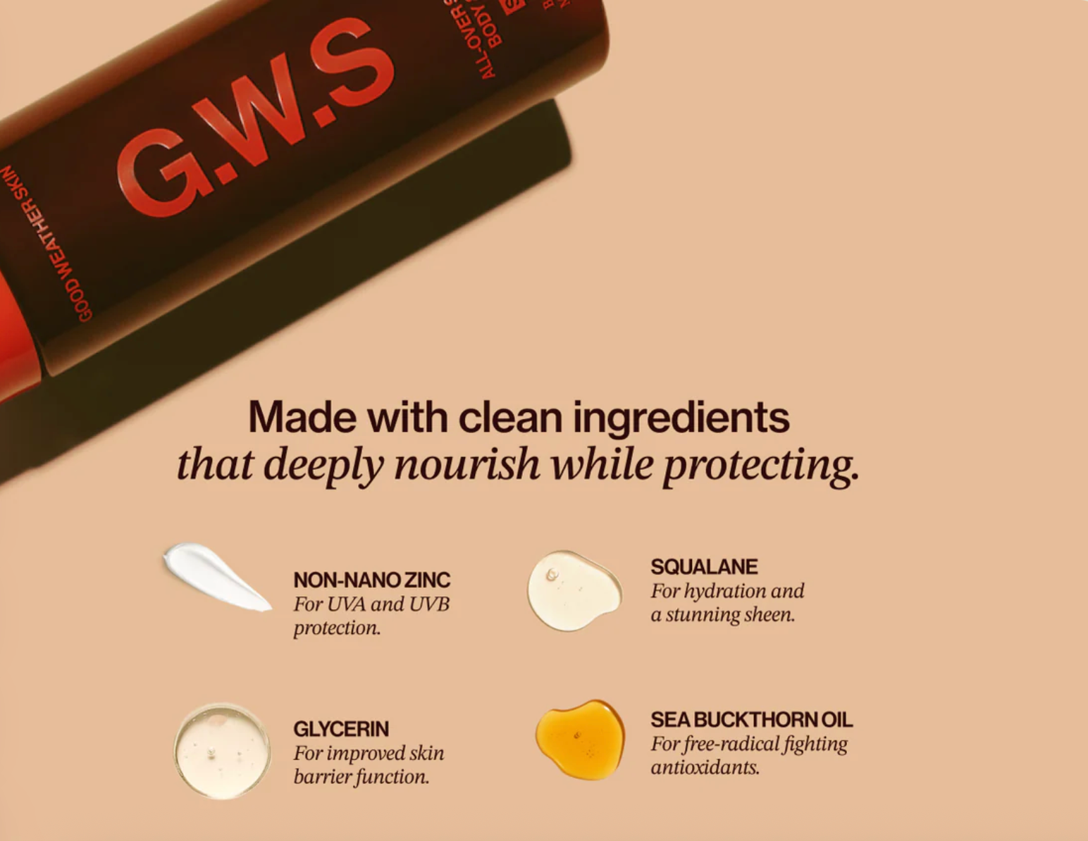 G.W.S The All-Over Sun Milk Spf 50 For Face & Body