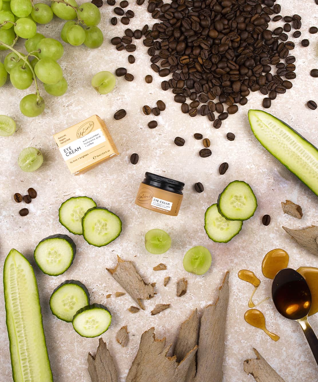 UPCIRCLE Eye Cream with Hyaluronic Acid and Coffee Extract