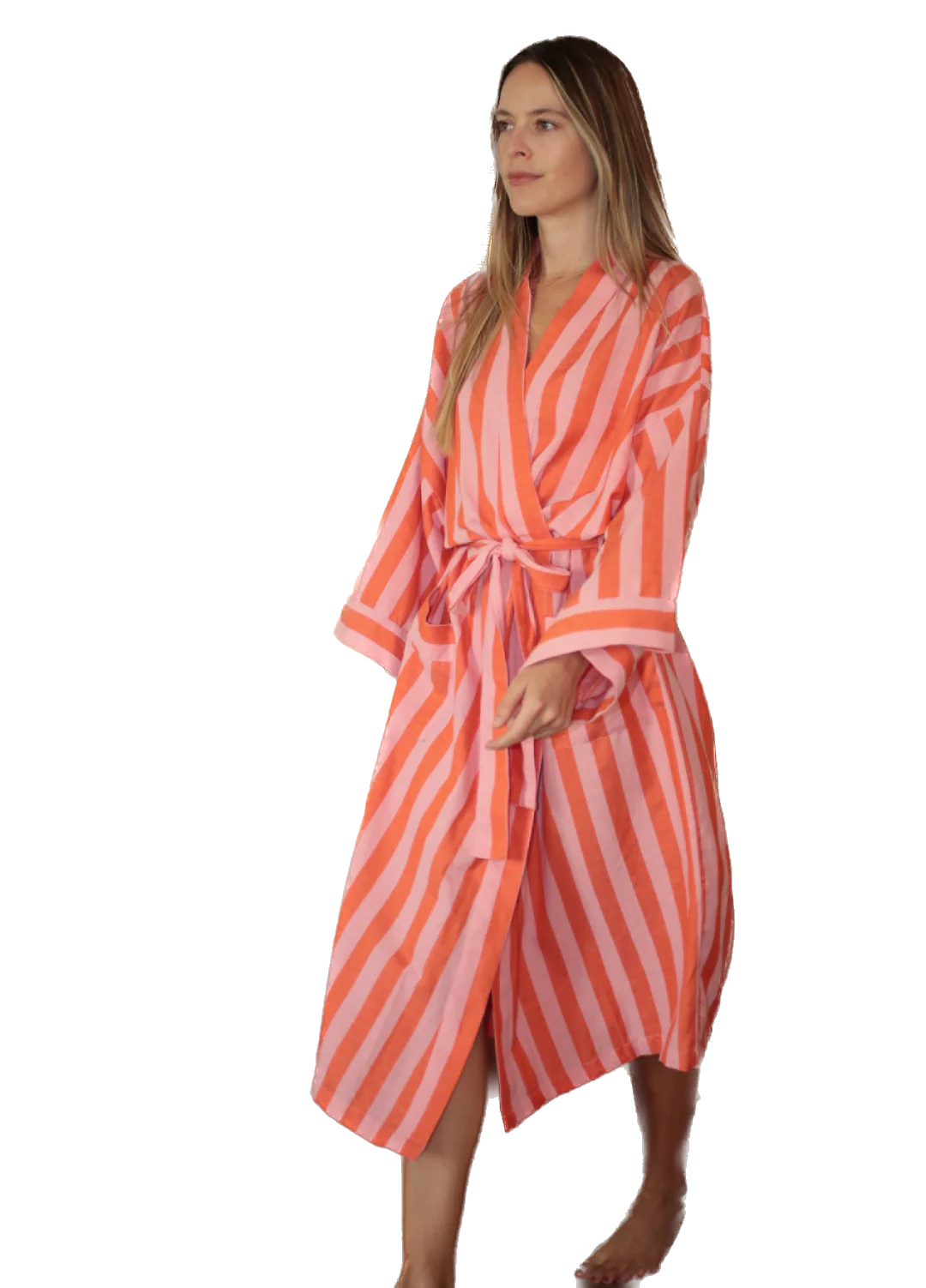 BATHEN Striped Robe in Burst